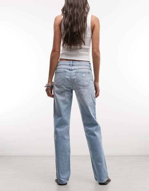 Abrand Jeans 99 low rise straight leg jean in blue stone, 3 of 5