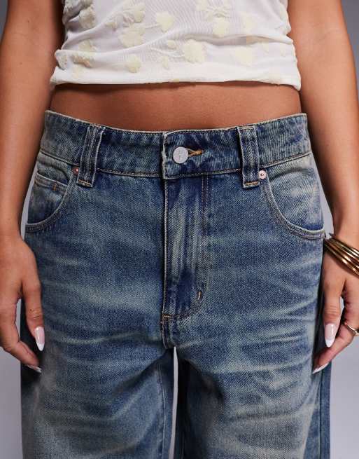 Abrand Jeans 99 mega baggy jeans in mid wash, 4 of 5