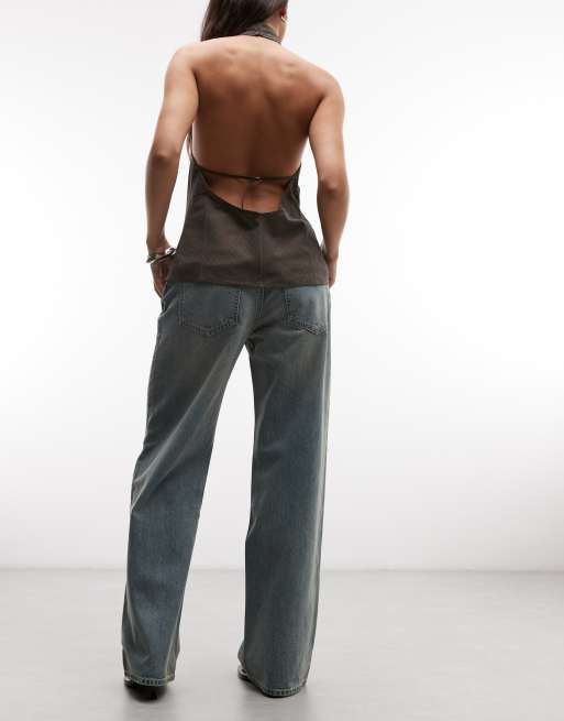 Abrand Jeans 99 mid rise baggy jeans in acid rinse blue, 3 of 5