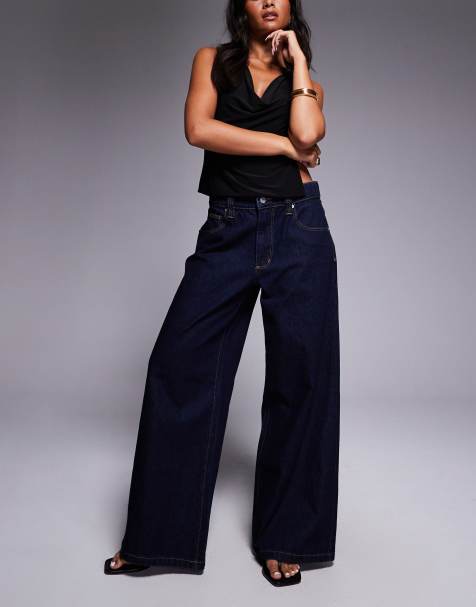 Abrand Jeans – 99 – Superweite Jeans in Indigoblau mit niedrigem Bund - view 1