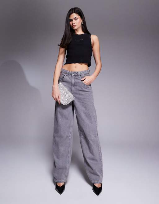 Abrand Jeans – Cropped-Tanktop in Schwarz, 2 von 4