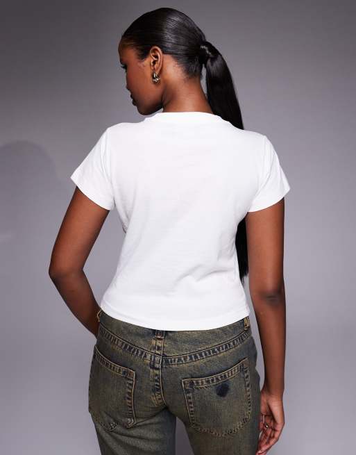 Abrand Jeans – Dreamgaze – Vit, kort t-shirt med korta ärmar, 2 av 4