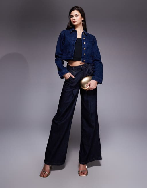 Abrand Jeans - Honey Pie - Giacca di jeans lavaggio scuro con bottoni sul davanti, 4 di 4