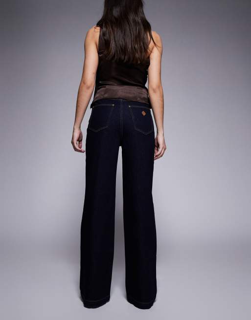 Abrand Jeans – Jeans in blauer Rinse-Waschung mit weitem Bein, 2 von 5