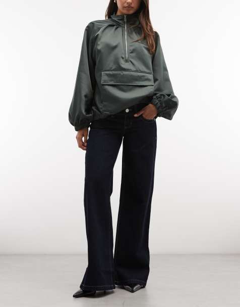 Abrand Jeans jeans super a vita bassissima a gamba larga in blu notte - view 1