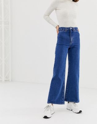 Abrand – Jeans med vida ben-Blå