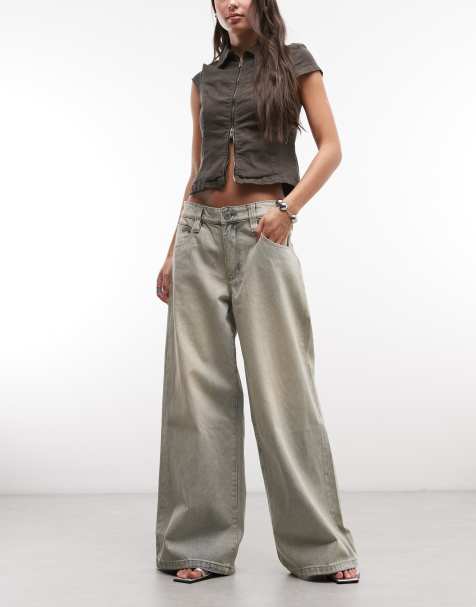 Abrand Jeans mega baggy  denim jean co-ord in blue - view 1