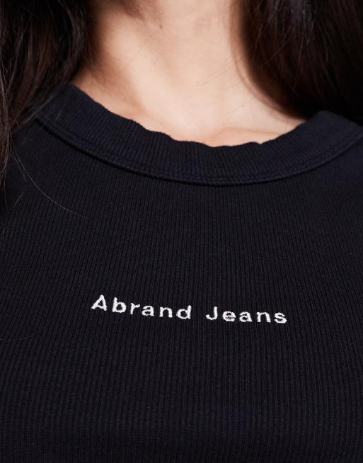 Abrand Jeans - Top senza maniche corto nero, 3 di 4
