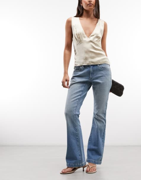 Abrand Jeans - vaqueros bootcut de talle bajo 99 en azul medio lavado - view 1