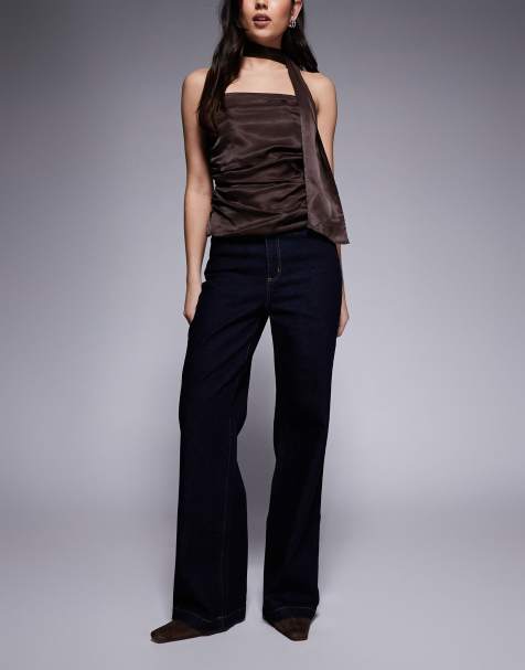 Abrand Jeans wide leg jeans in blue rinsed wash