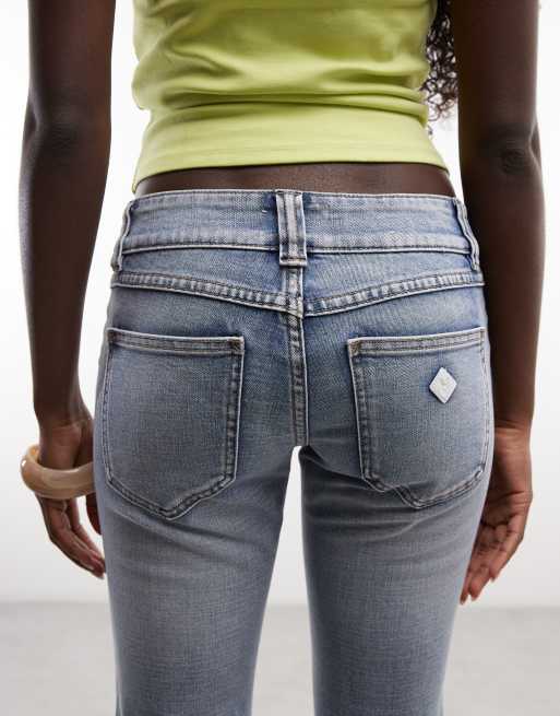 Abrand - Lyseblå forvaskede og lavtaljede jeans med svaj i 00'er-stil, 5 af 5
