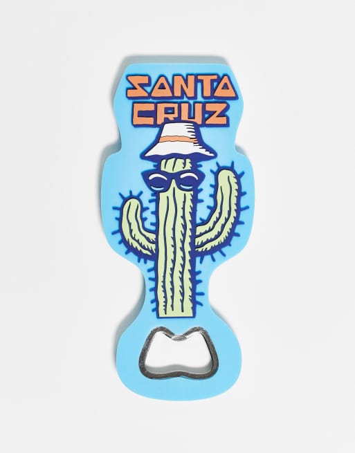 Abridor de botellas multicolor con diseño de cactus de Santa Cruz