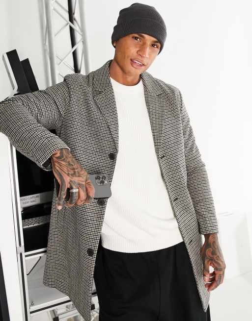 Abrigo a cuadros de mezcla de lana de Jack & Jones Originals