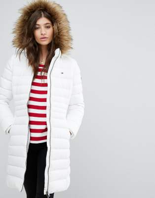 Abrigo tommy 2025 hilfiger mujer blanco