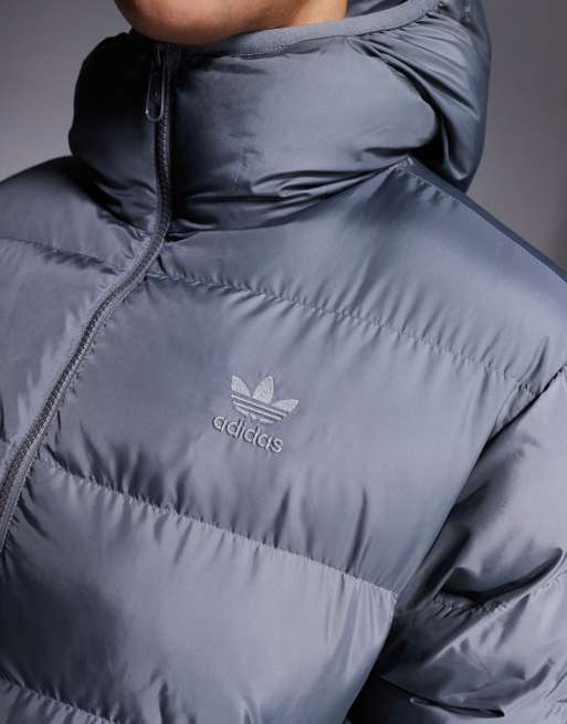 Abrigo acolchado gris de adidas Originals ASOS