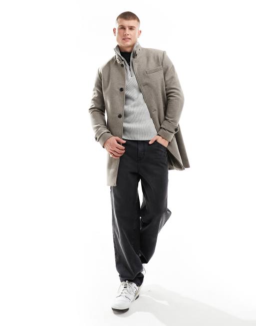 Abrigo beis de mezcla de lana de Jack & Jones Premium , 2 de 4