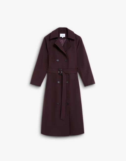 Abrigo burdeos Scdoubletrench de Scalpers