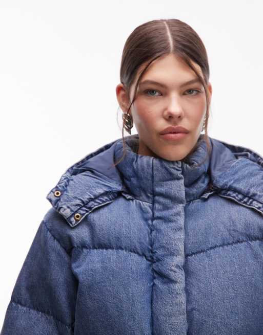 Abrigo corto vaquero azul acolchado de estilo wéstern de Levi's, 3 de 4