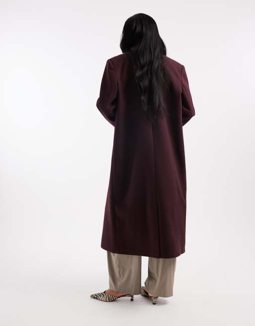 Abrigo dad color ciruela extragrande de ASOS DESIGN Tall, 3 de 4