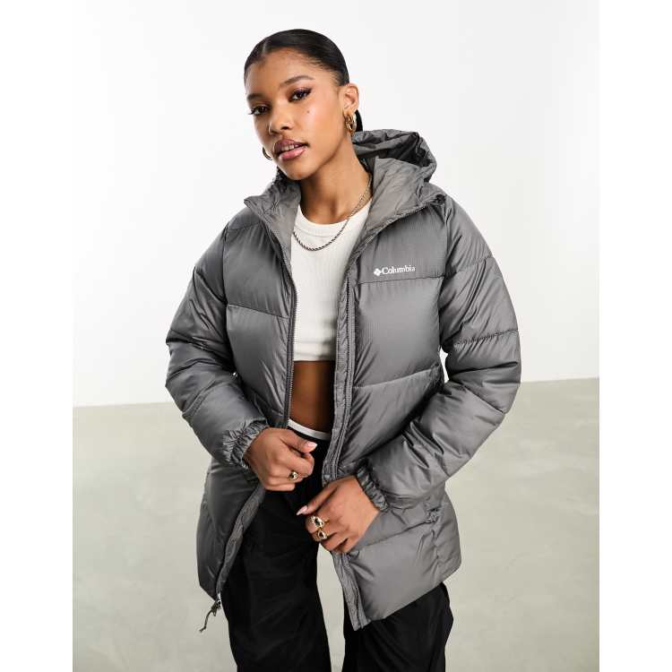 Abrigo plumas deals mujer gris