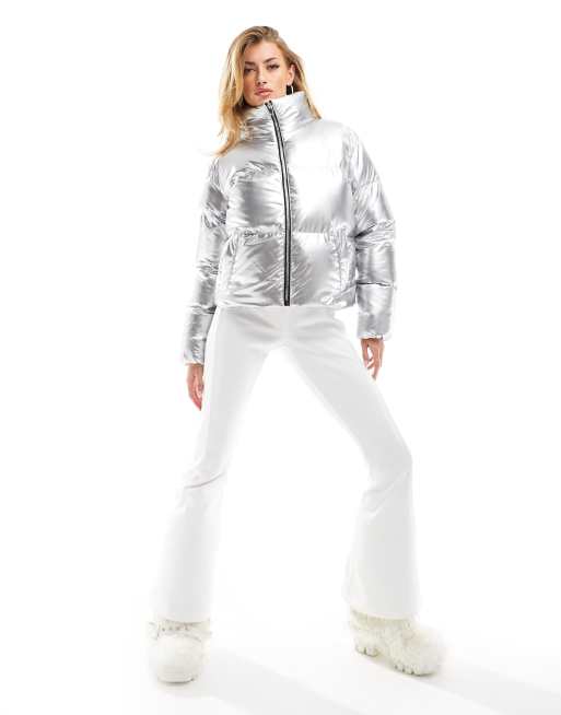 Abrigo de plumas plateado Ski de Threadbare