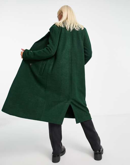 Abrigo de sastre largo verde Lou de Monki, 4 de 4