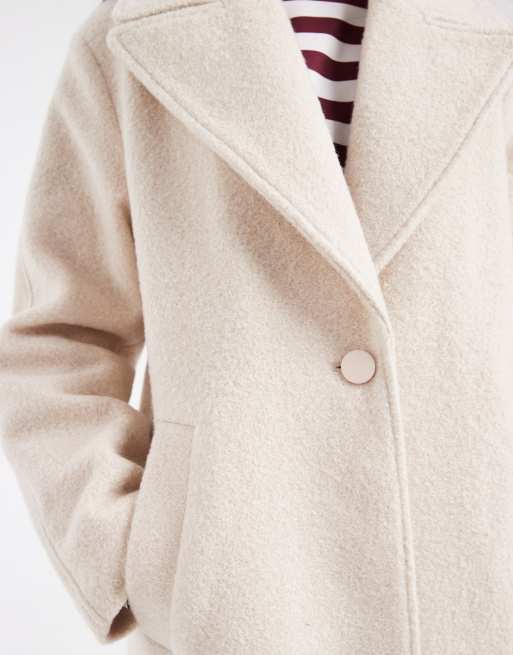 Abrigo de vestir color crema texturizado de New Look, 4 de 4