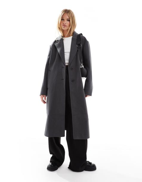 Abrigo de vestir gris carbón cómodo de ASOS DESIGN - view 1