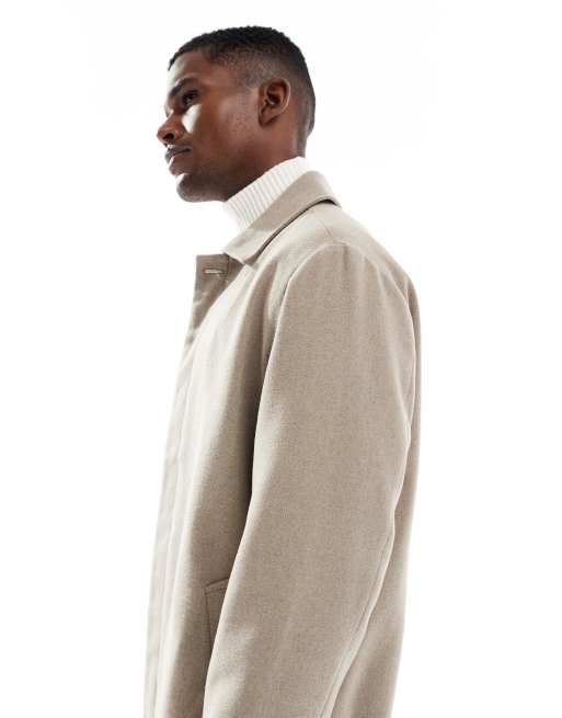 Abrigo largo gris de tejido efecto lana de Jack & Jones, 4 de 5