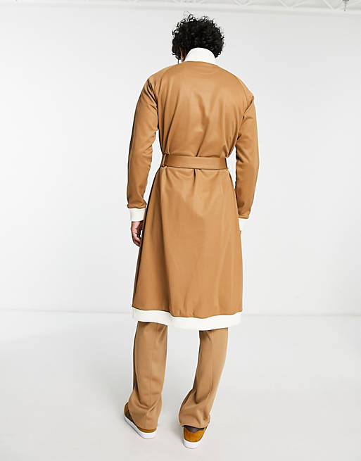 estrecho Hábil clímax Abrigo largo marrón unisex adicolor 70s de adidas Originals | ASOS