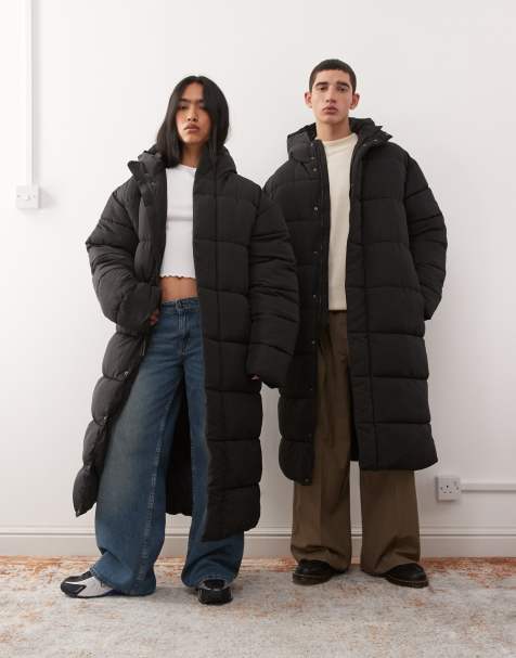 Abrigo largo negro acolchado de COLLUSION Unisex - view 1