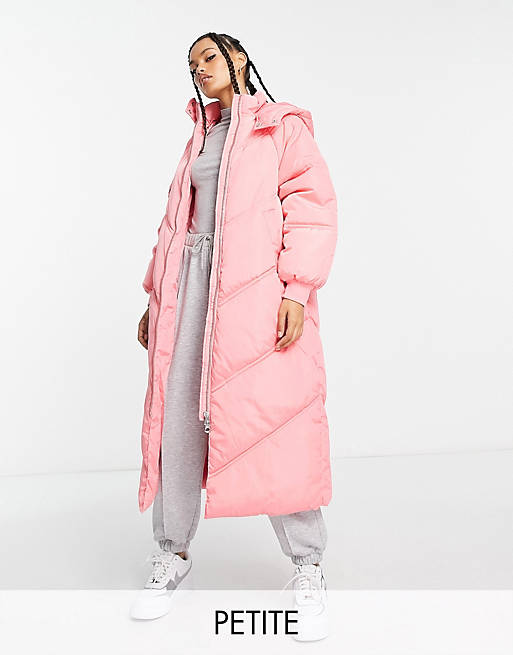 Asos Abrigo con capucha rosa look casual Moda Abrigos Abrigos con capucha 