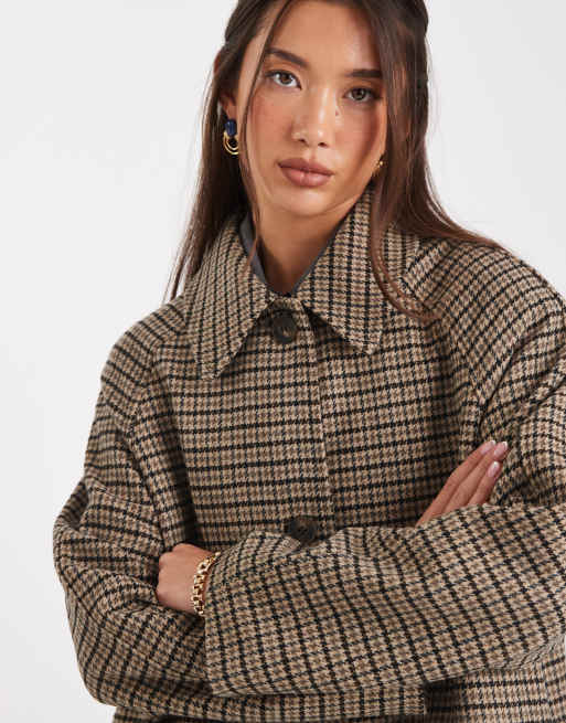 Abrigo midi a cuadros clásicos con forro de ASOS DESIGN, 2 de 4