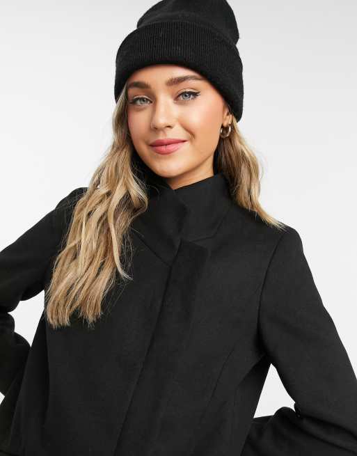 Abrigo midi negro cruzado de ASOS DESIGN, 3 de 4
