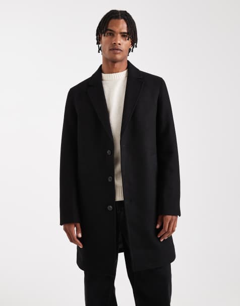 Abrigo negro de mezcla de lana de Jack & Jones - view 1