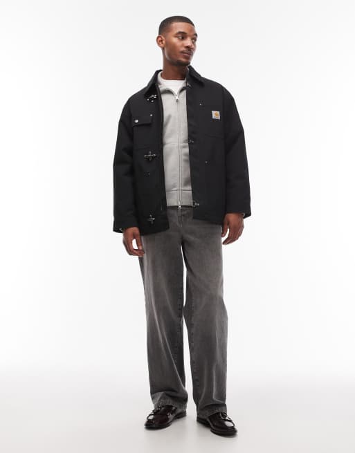 Abrigo negro de pana con hebillas de seguridad Adair de Carhartt WIP, 2 de 5