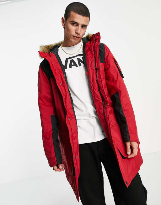 transfusión Kakadu Serpiente Abrigo rojo chile y negro Sholes MTE de Vans | ASOS