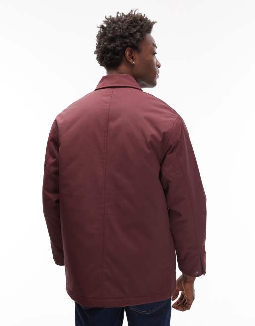 Abrigo rojo oscuro resistente al agua Chore Leroy de Carhartt WIP, 3 de 5