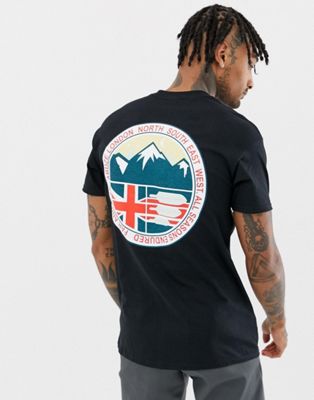 ABZ London – T-shirt med all seasons-tryck baktill-Svart