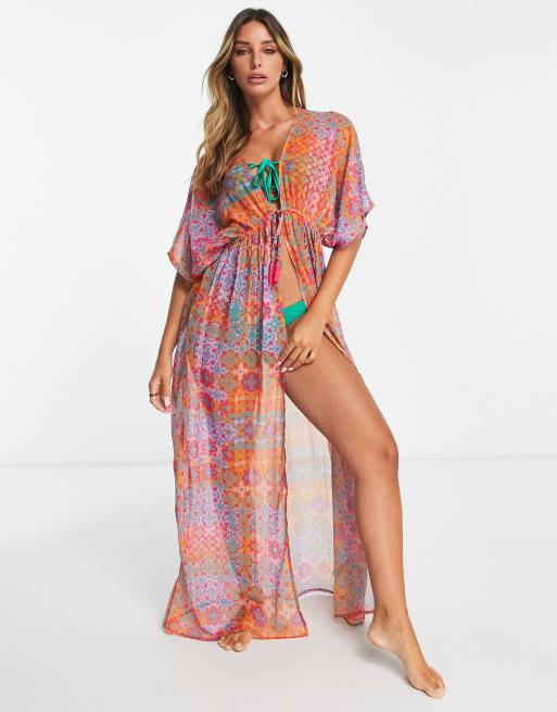 Maxi store beach kimono