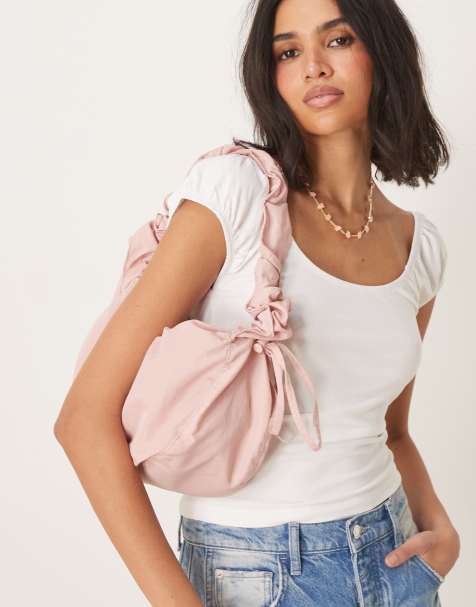 Accessorize – 2-in-1 Umhängetasche in Rosa mit Raffung - view 1