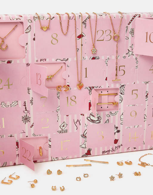 Accessorize 24 Days of Christmas jewellery advent calendar in gold tone, 2 of 4