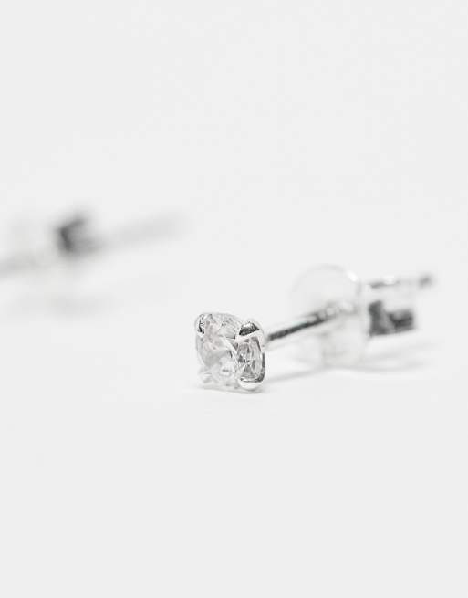 Accessorize 3 pack gem stud earrings in sterling silver, 4 of 4
