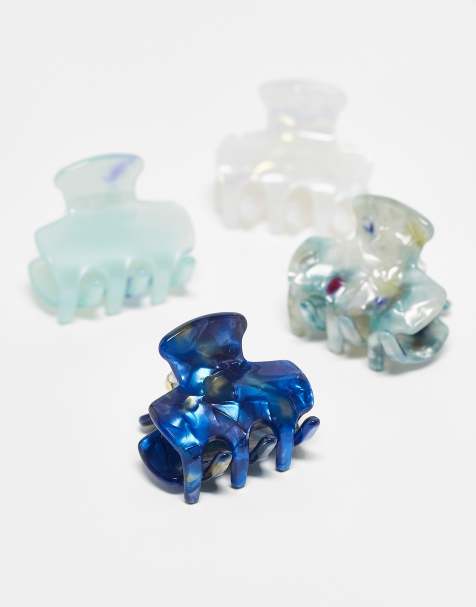 Accessorize 4 pack resin hair claws in multi - view 1