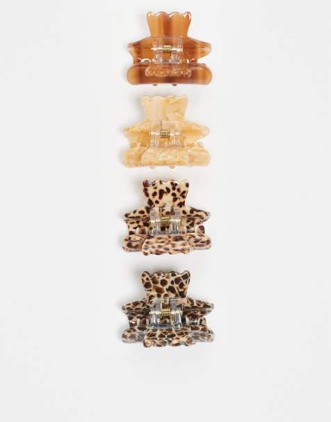 Accessorize 4 pack small animal hair claw in multi - view 1