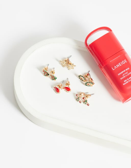 Accessorize 5 pack christmas studs in multi, 2 of 5