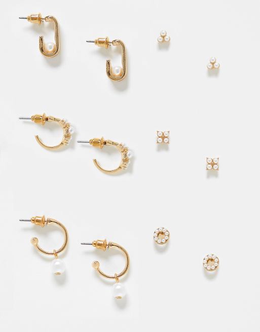 Pearl earring deals set studs