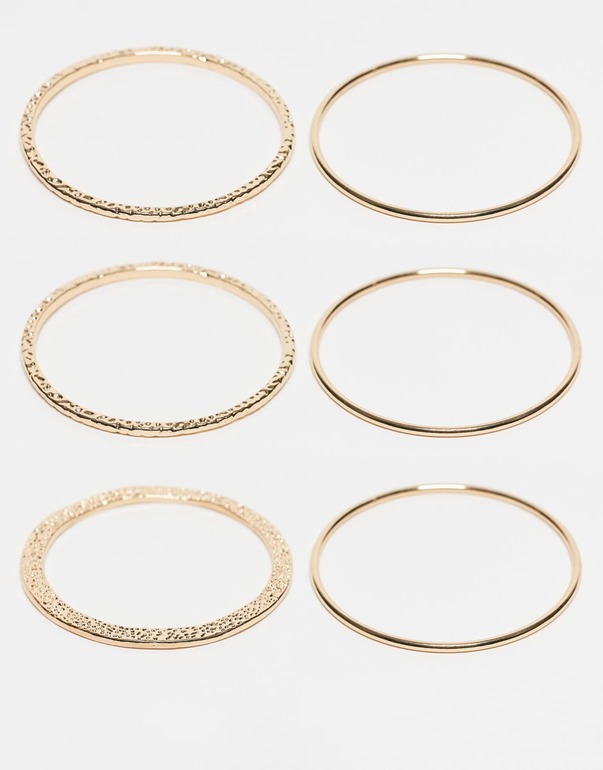 Accessorize 6 pack mixed bangles in gold