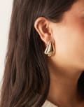 [Accessorize] Accessorize abstract teardrop earrings in gold No Size GOLD