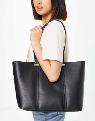 Accessorize Ali structured tote bag in black